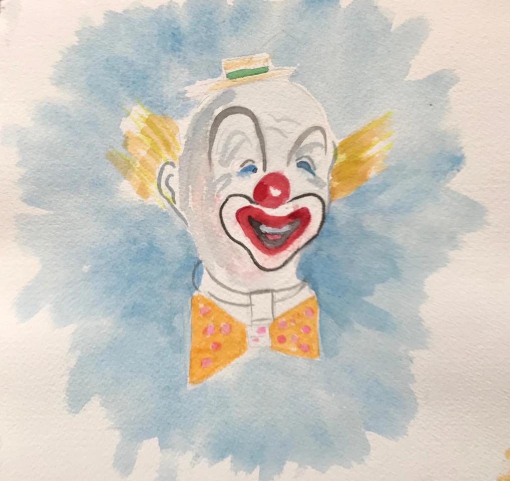 Martha R. Lang - Watercolors - Clown