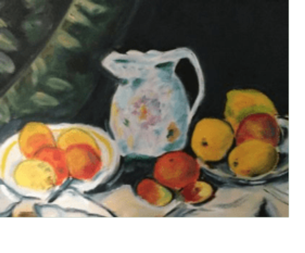 Martha R. Lang - Still Life - Pitcher with Fruit 