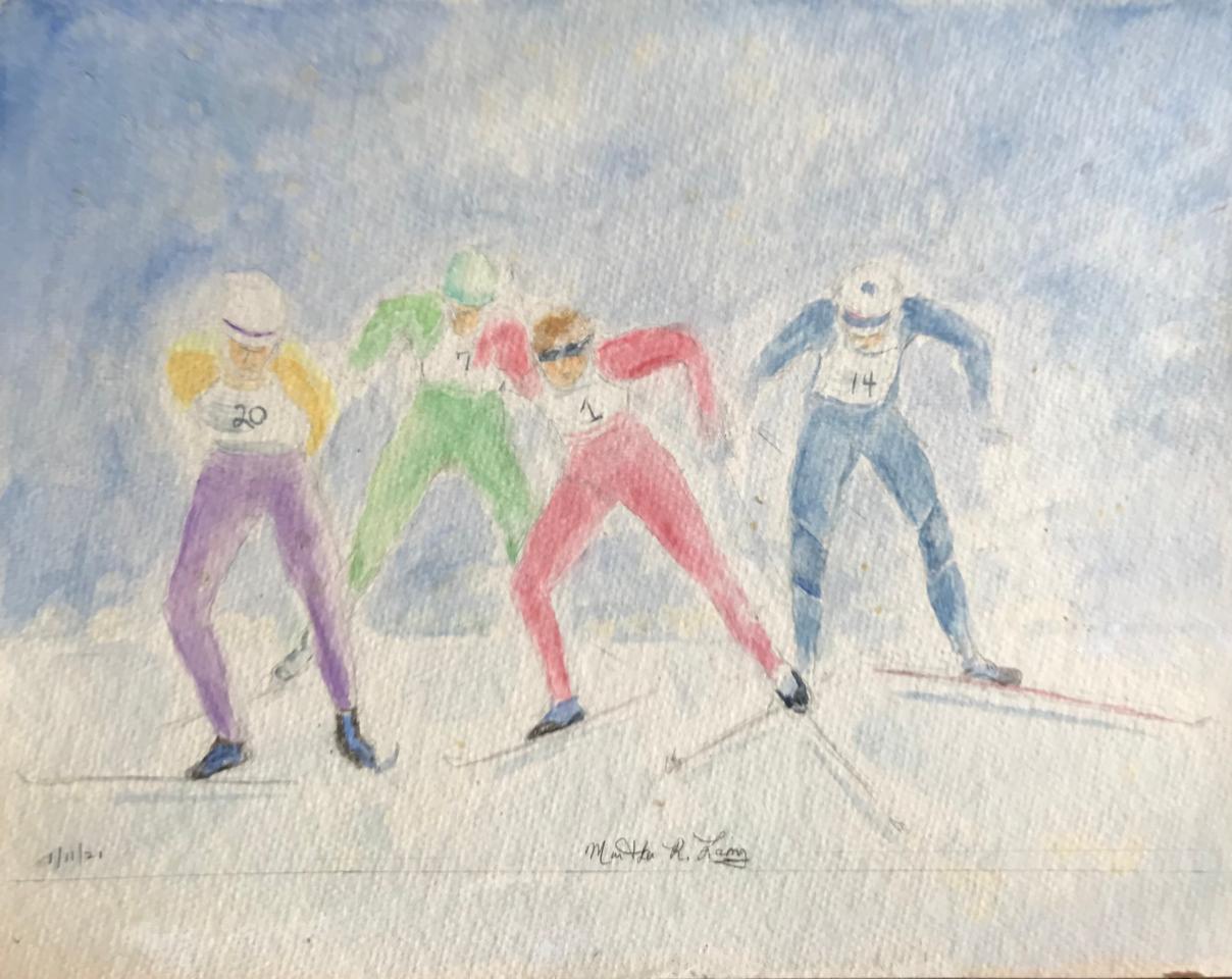 Martha R. Lang - Watercolors - Race Day