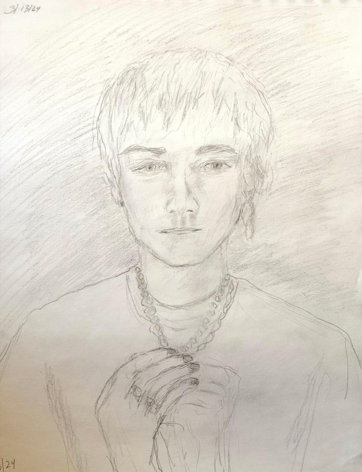 Martha R. Lang - Sketches - Sketch of Young Man