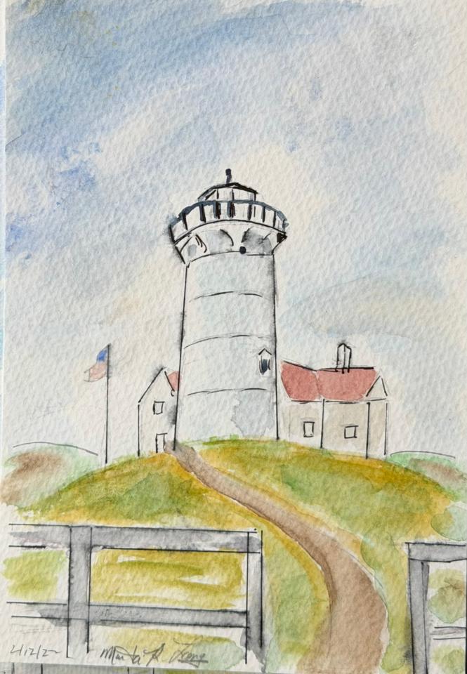 Martha R. Lang - Watercolors - Lighthouse