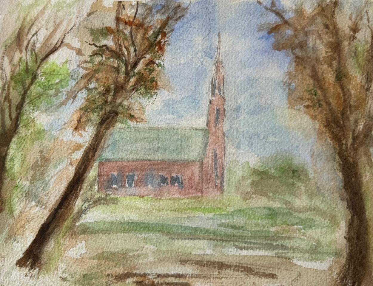Martha R. Lang - Watercolors - Salisbury Cathedral
