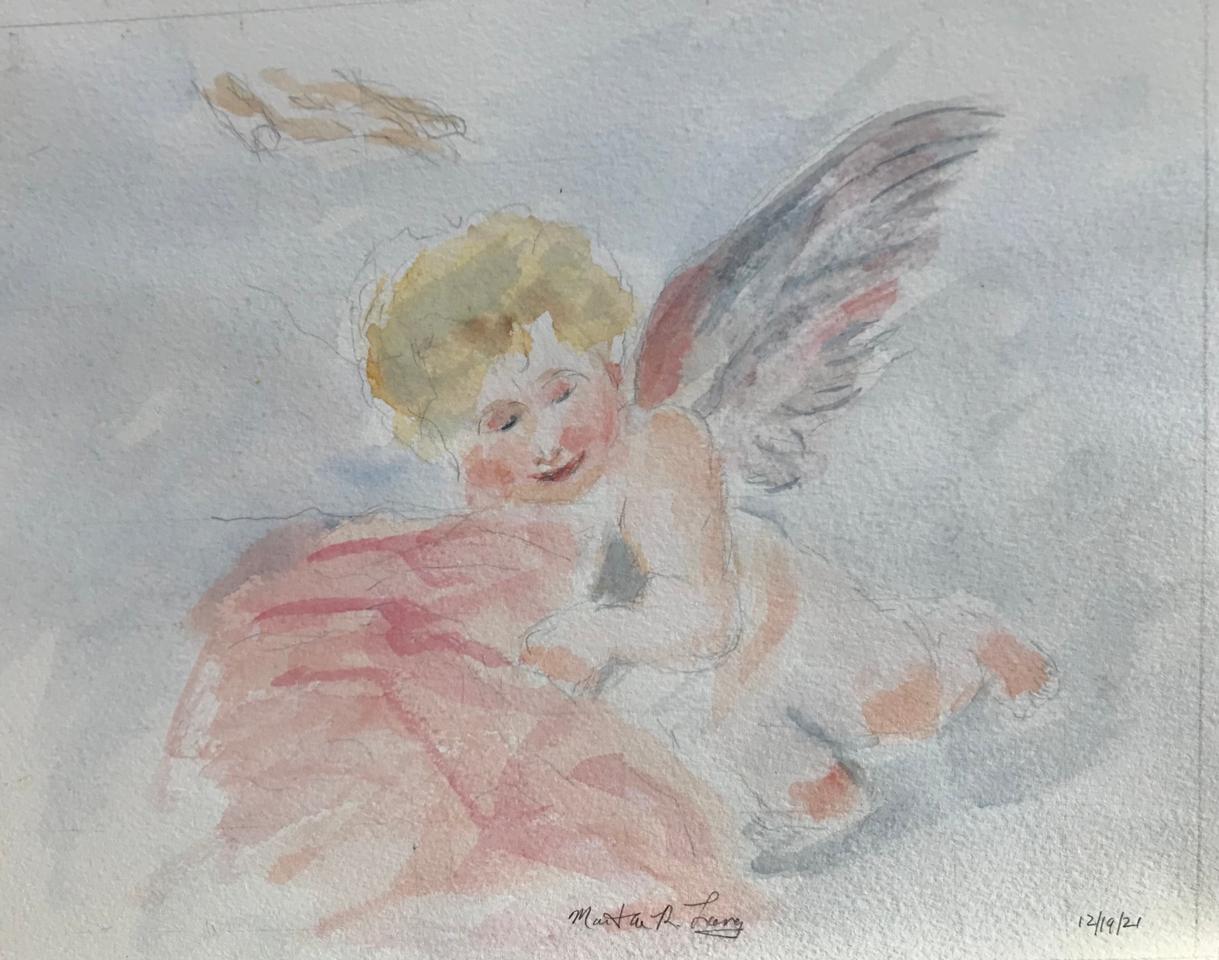 Martha R. Lang - Watercolors - Angel with Wings