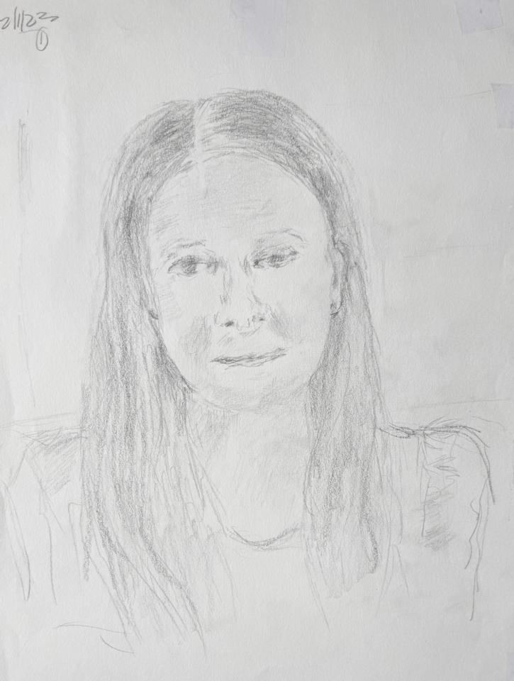 Martha R. Lang - Sketches - Young Girl