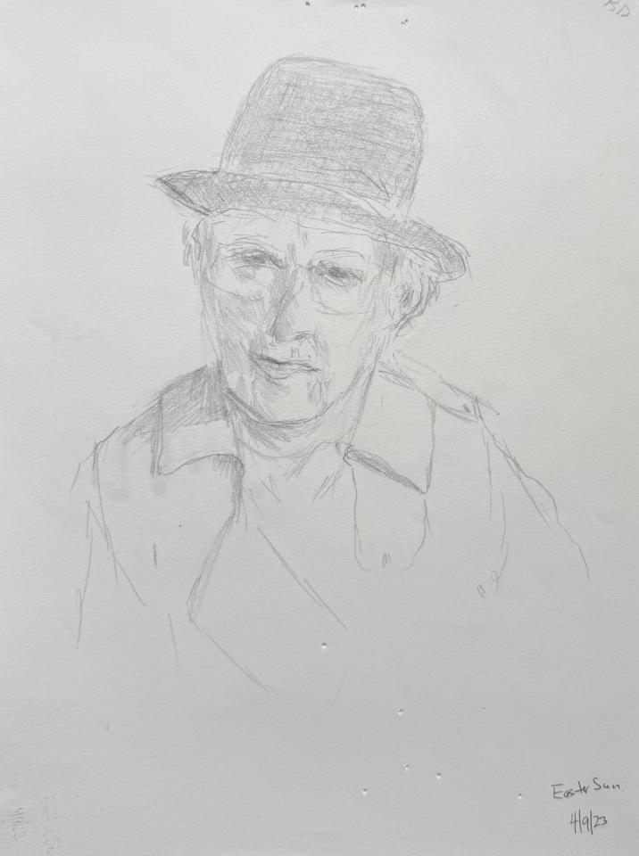 Martha R. Lang - Sketches - Lady Wearing Hat