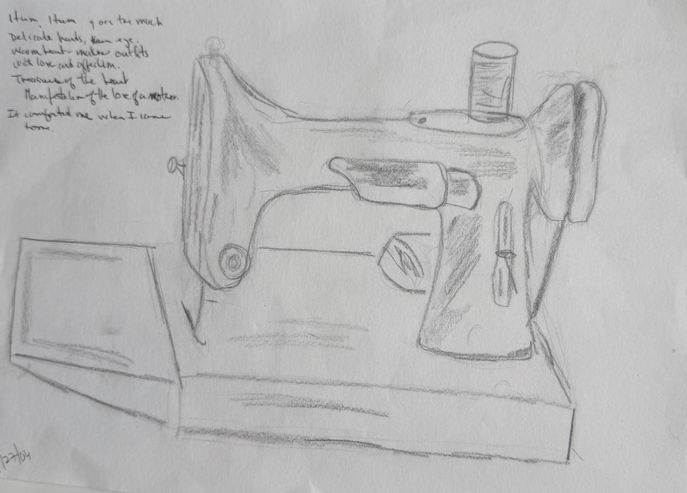Martha R. Lang - Sketches - Sewing Machine