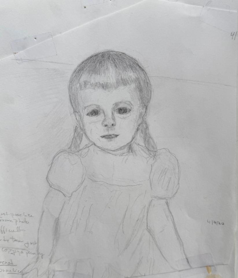 Martha R. Lang - Sketches - Little Girl