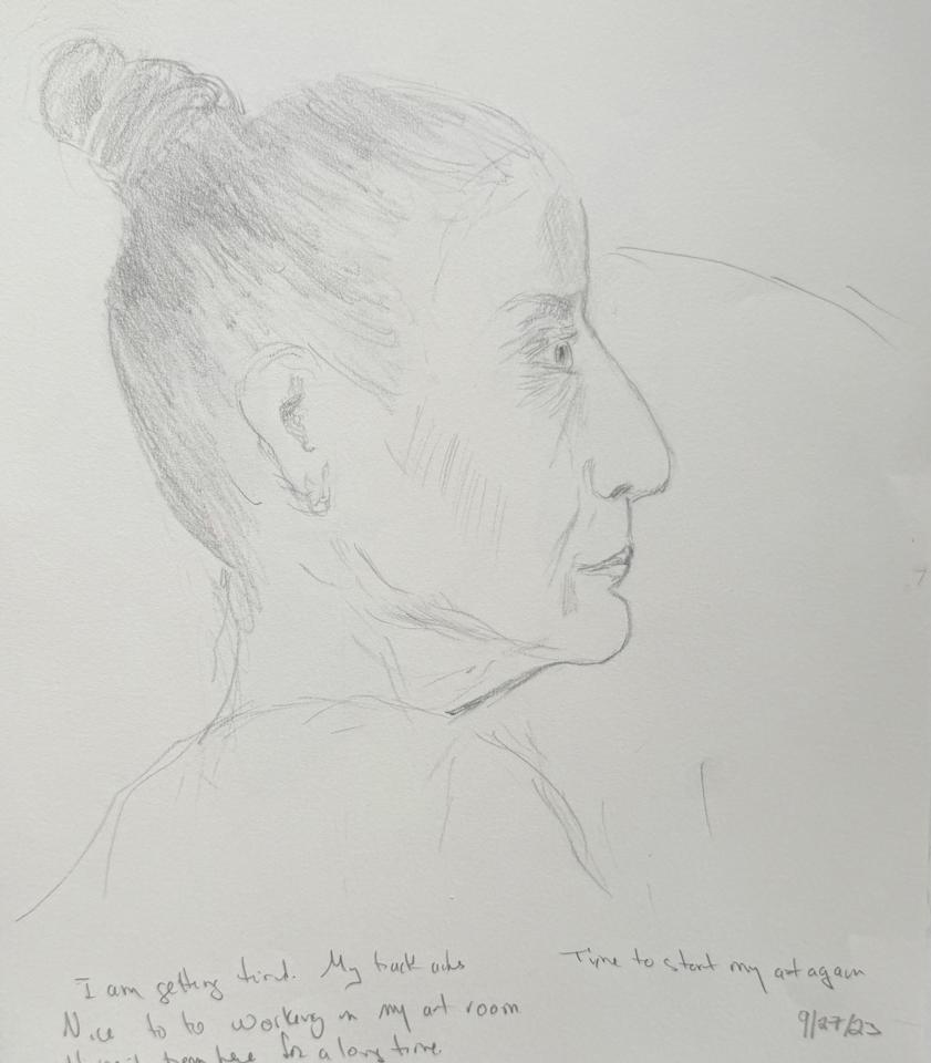 Martha R. Lang - Sketches - Profile of Lady