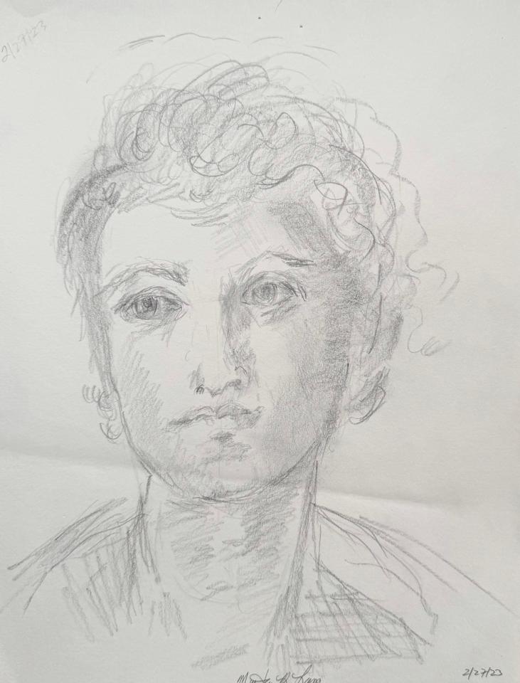 Martha R. Lang - Sketches - Roman Portrait