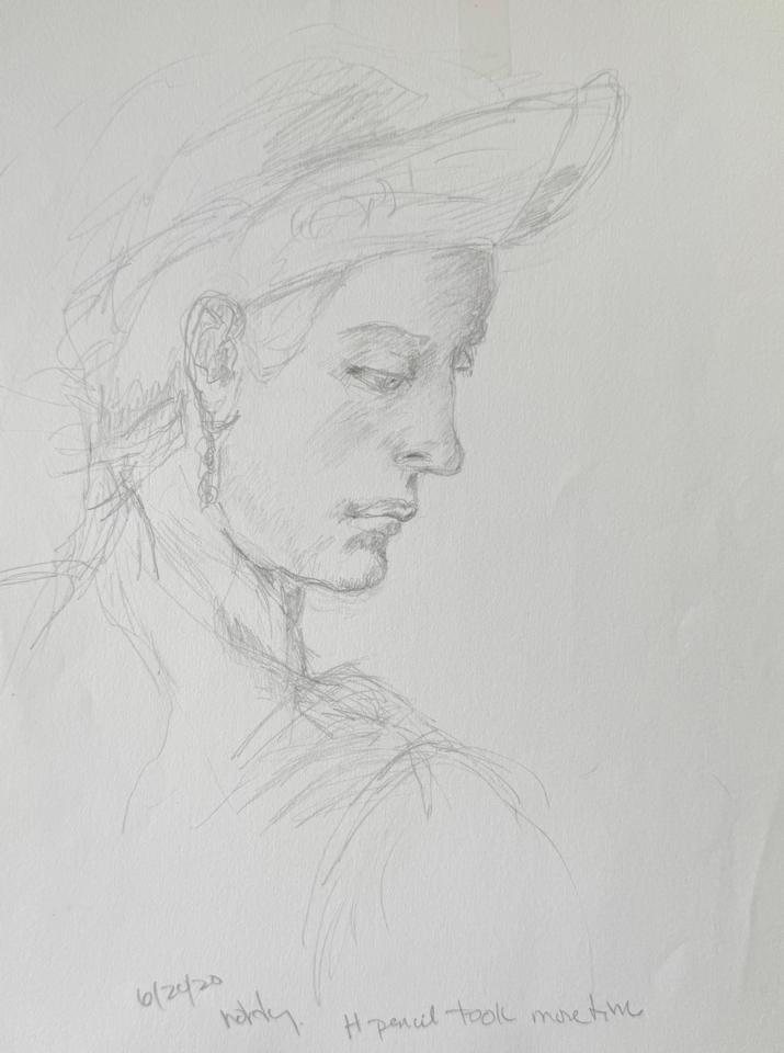 Martha R. Lang - Sketches - Profile of Soldier