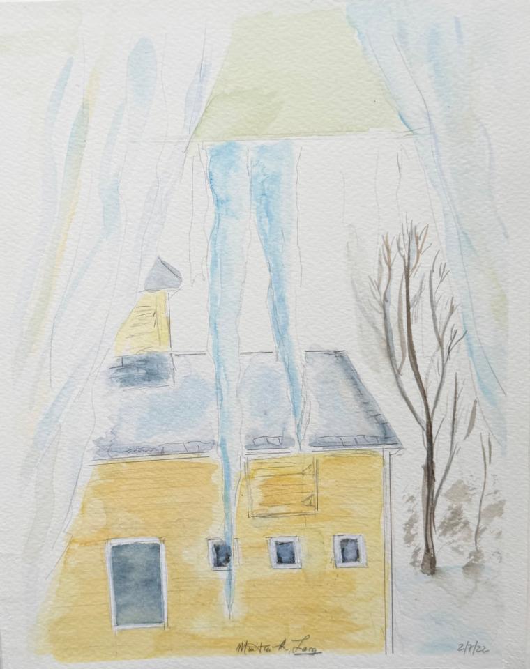 Martha R. Lang - Watercolors - Cold Winter Day