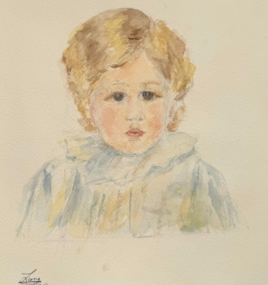 Martha R. Lang - Watercolors - Boy with Blonde  Hair