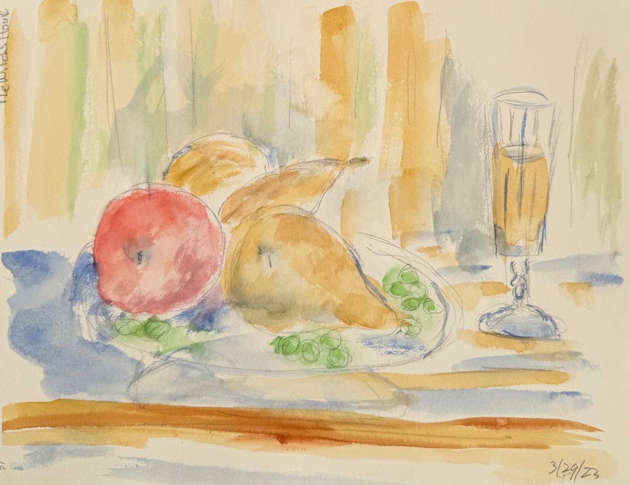 Martha R. Lang - Watercolors - Fruit on a Table