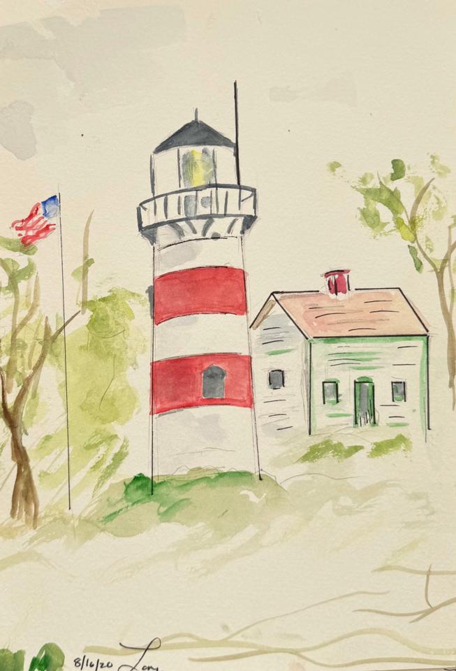 Martha R. Lang - Watercolors - Lighthouse