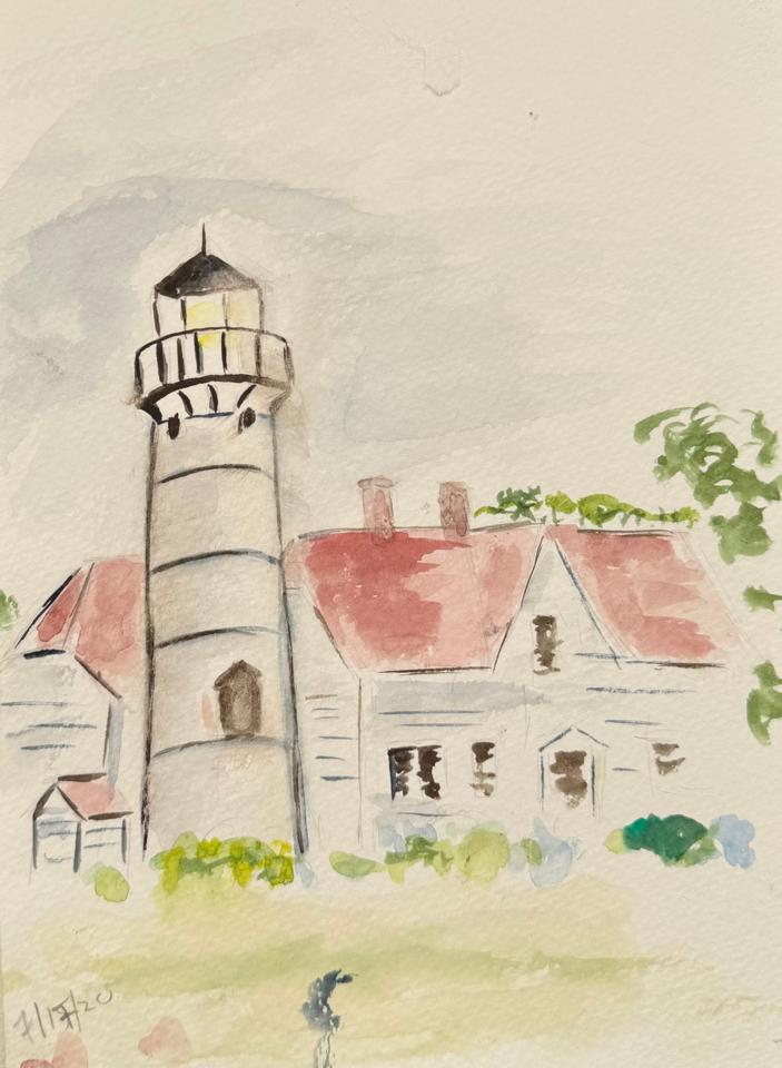 Martha R. Lang - Watercolors - Chatham Lighthouse